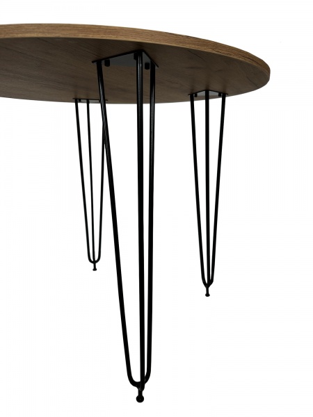 Стол Акрон 900x750 мм черный/дуб крафт золотой 