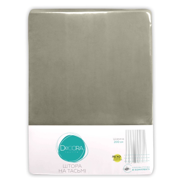 Штора VELOUR 150х275 песок Decora textile