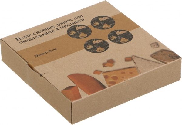 Набір дощок для сервірування 4 предмети в подарунковій упаковці 