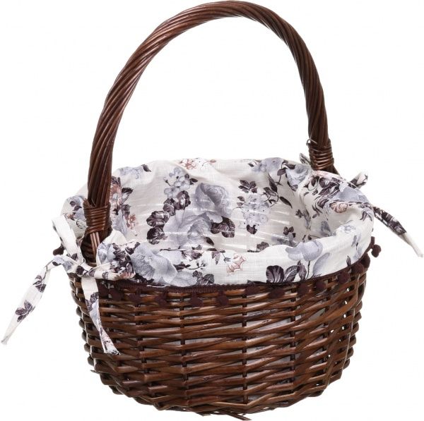 Корзина плетеная с текстилем Tony Bridge Basket 28x17/35 см EP19-9F-2 