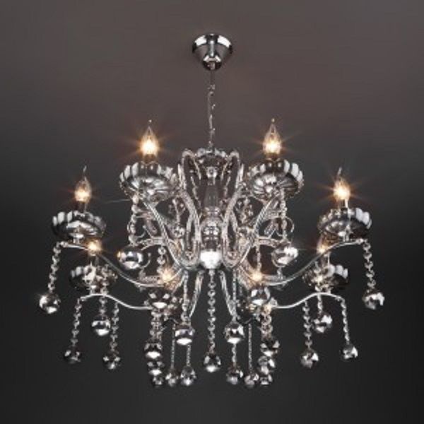 Люстра подвесная Strotskis Brezza 8x60 Вт E14 хром 10107/8 