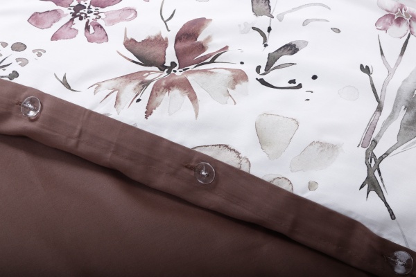 Комплект постільної білизни Boutique Brown 2 білий із коричневим La Nuit 