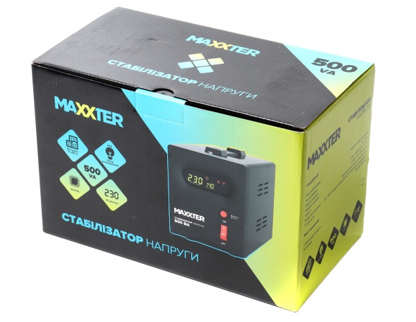 Стабілізатор напруги Maxxter 500 ВА MX-AVR-S500-01