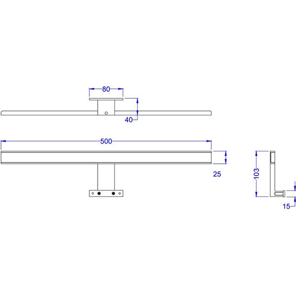 Подсветка для зеркал Aqua Rodos LED 7 Вт Gama Lux хром 