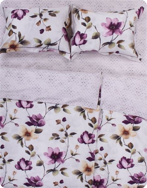 Комплект постельного белья Romantic 2 семейный разноцветный Lameirinho 