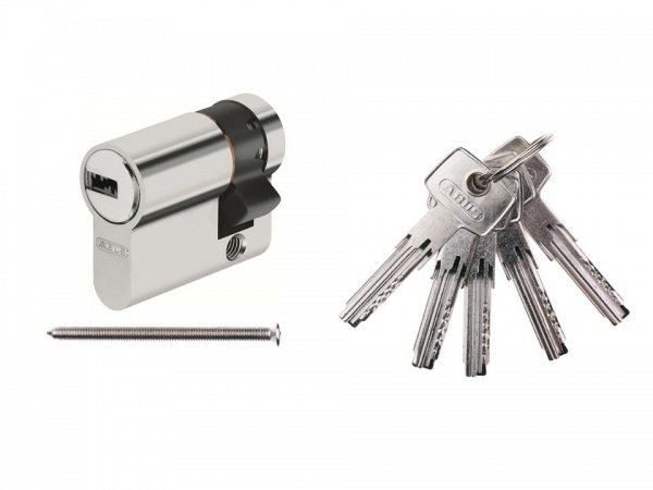 Цилиндр Abus D6PS 10x30 ключ-половинка 40 мм матовый никель