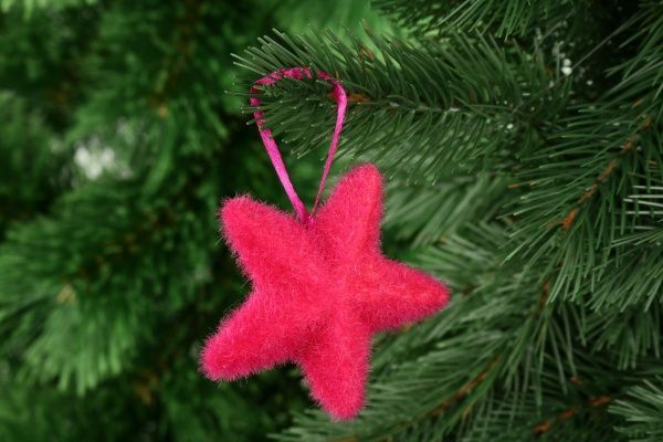 Підвіска Зірочка пухнаста велика 7 см T625-79 