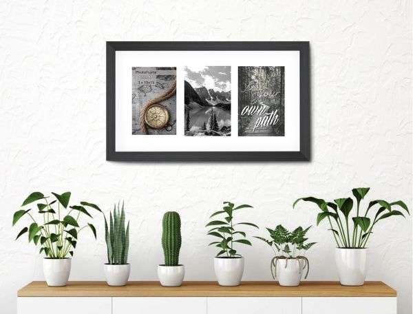 Фоторамка с паспарту SvitArt FKP-3-1913-6A 10x15 см антрацит 