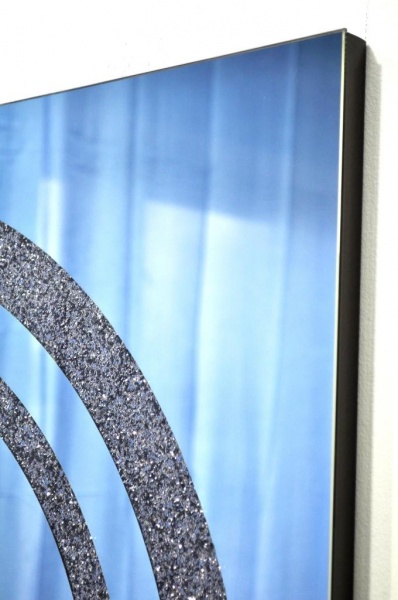 Дзеркало SEAPS Zerrofixx Glitter Circle Silver Series 5 90x90 см №3505 