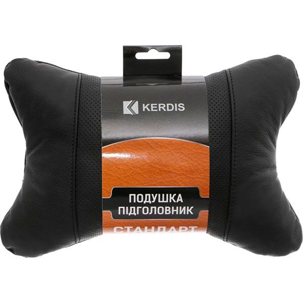 Подушка-підголівник Kerdis Standart чорна з перфорацією 