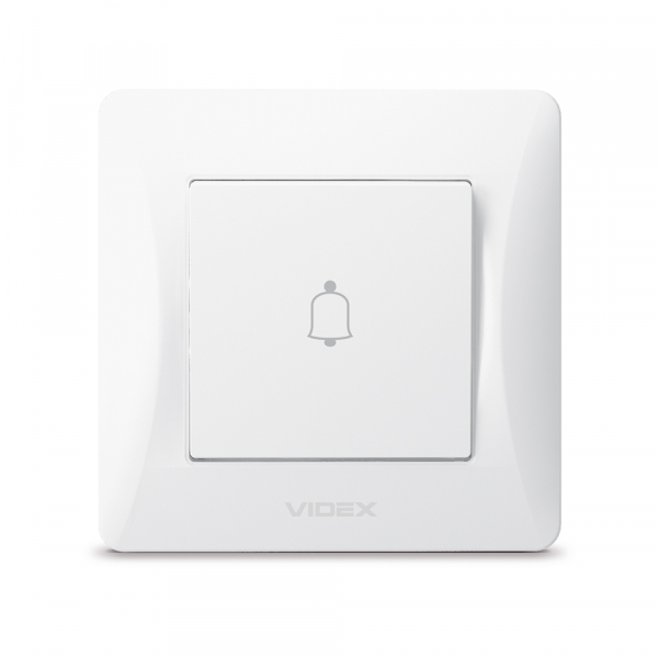 Кнопка дзвінка Videx Binera без підсвітки білий VF-BNDB1-W