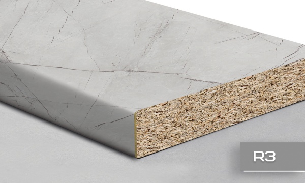 Стільниця LuxeForm R3 S147 3050x600x38 мм мармур мілтон