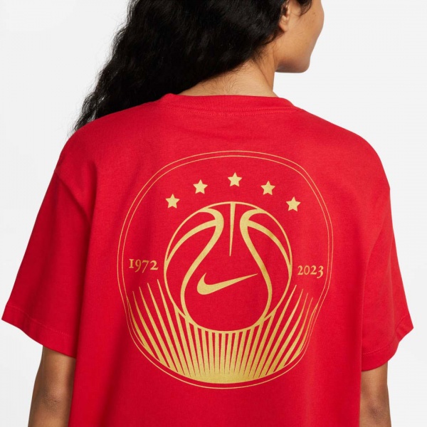 Футболка Nike W NSW TEE SS BF SISTERHOOD DX7940-657 р.S красный