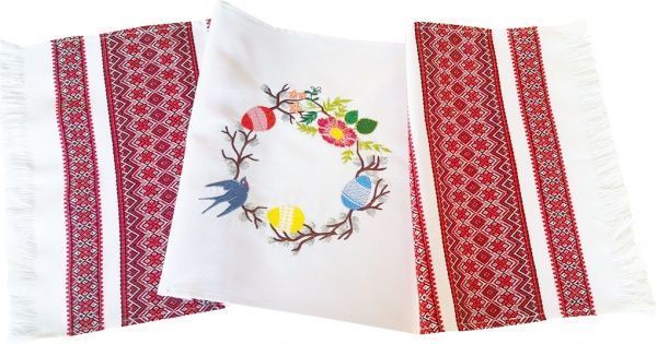 Рушник пасхальний 425-19/00 32x84 см Едельвіка червоний 