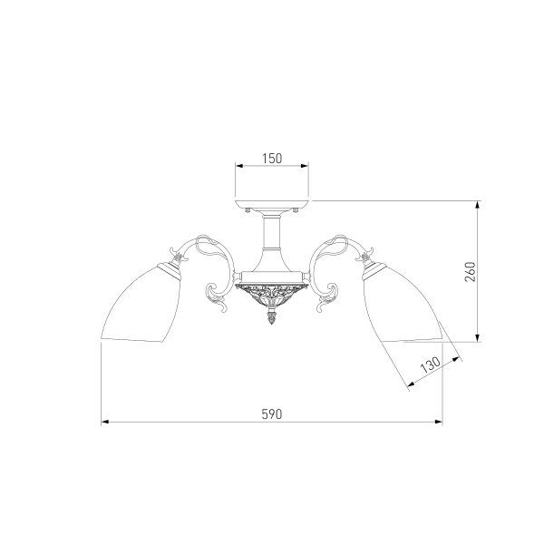 Люстра потолочная Strotskis Ariele 22010/5 5x60 Вт E27 античная бронза 