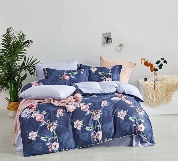 Комплект постельного белья семейный 16HB411 синий Word of Dream 