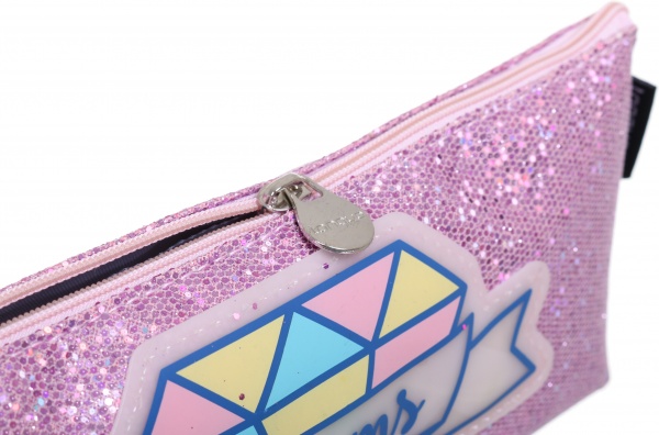 Пенал на блискавці Dreams діамант темно-рожевий