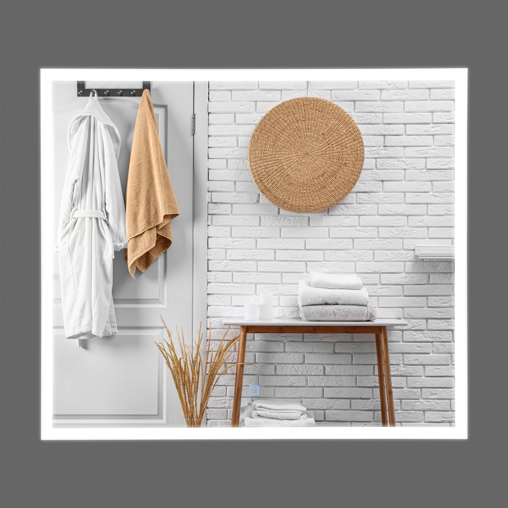 Зеркало со встроенной подсветкой Aqua Rodos Luce white 80х70 sensor