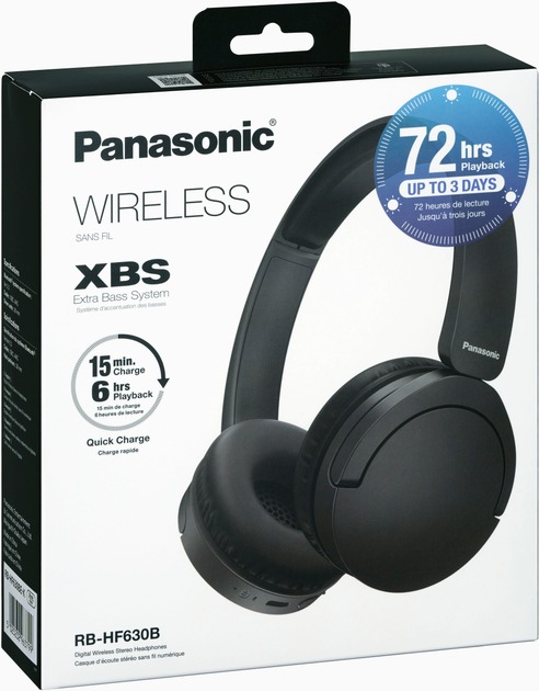Навушники бездротові Panasonic RB-HF630B black (RB-HF630BG-K)