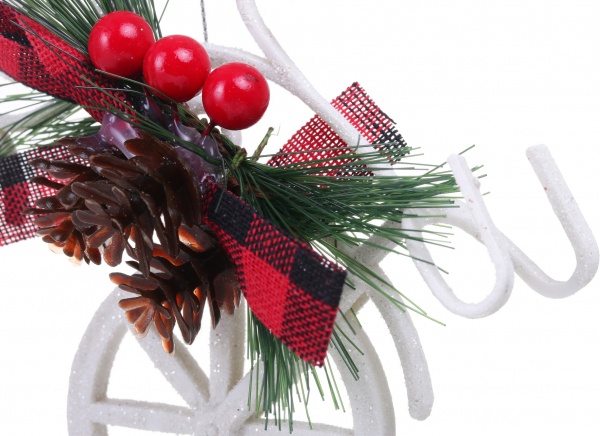 Елочная игрушка велосипед 12х11 см E09051W 12 см 