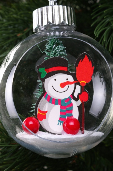 Декоративна підвіска Куля 8 см прозорий HFB2161