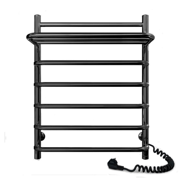 Полотенцесушитель электрический Laris Стандарт ЧК(Ч) 7 500х800 с полкой Э П