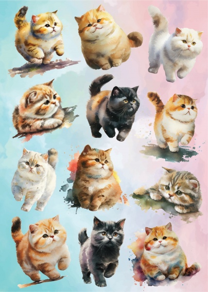 Декоративная наклейка Наш Декупаж Муркотики 49x70 см