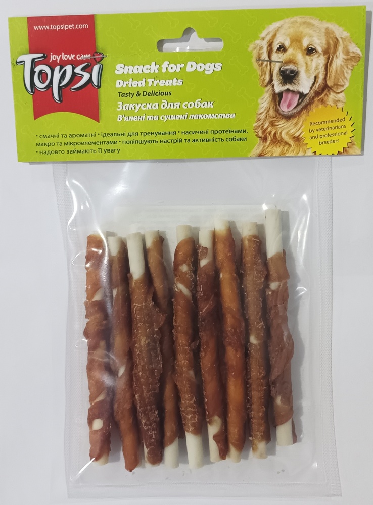Ласощі Topsi Кальцієві палички з качкою