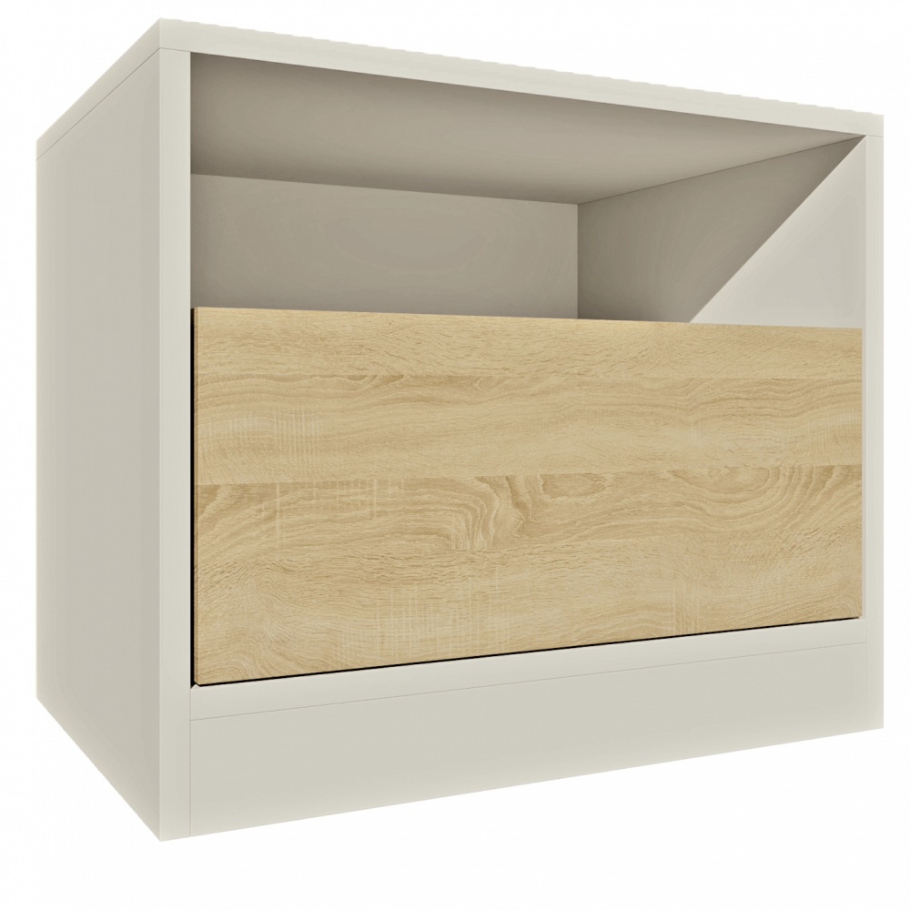 Тумба прикроватная Світ Меблів Анита 500x420x360 мм дуб сонома/кашемир