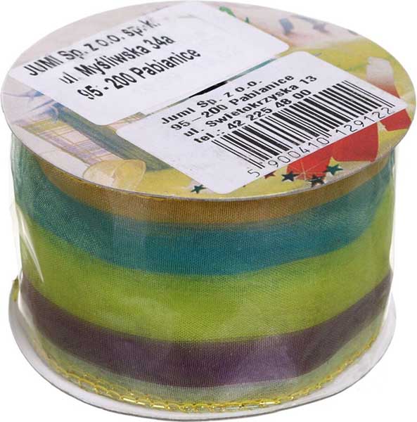 Стрічка декоративна JUMI напівпрозора 2.7 м в асортименті K-129122