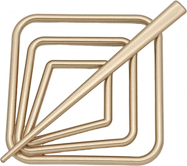 Заколка Квадрат 85х85 мм медь В0001-8 MISLT