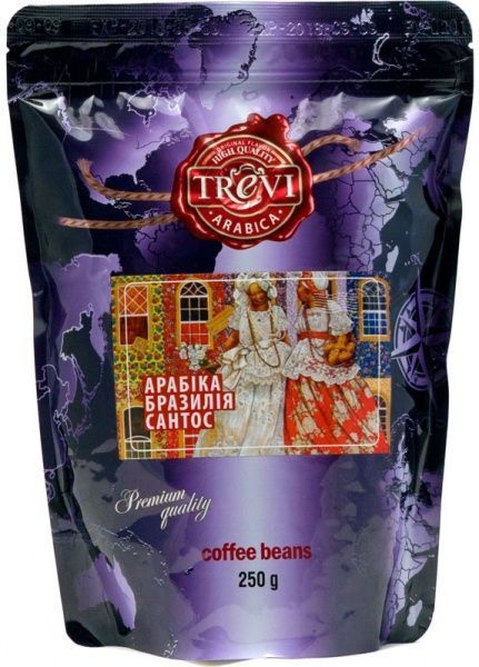Кофе в зернах Trevi Арабика Бразилия Сантос 250 г 4820140050668 