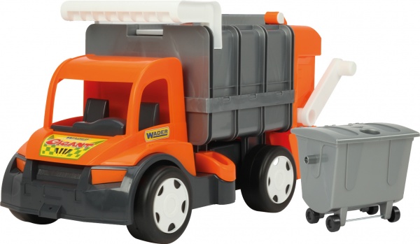 Машинка Wader сміттєвоз Гігант помаранчевий/блакитний