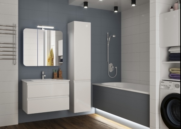 Тумба подвесная Мойдодыр Сорренто 120-А с умывальником SU-120