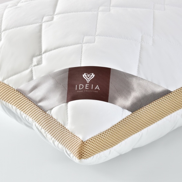 Подушка антиалергенна стьобана AERO + борт з 3D-сіткою IDEIA 50x70 бежево-білий