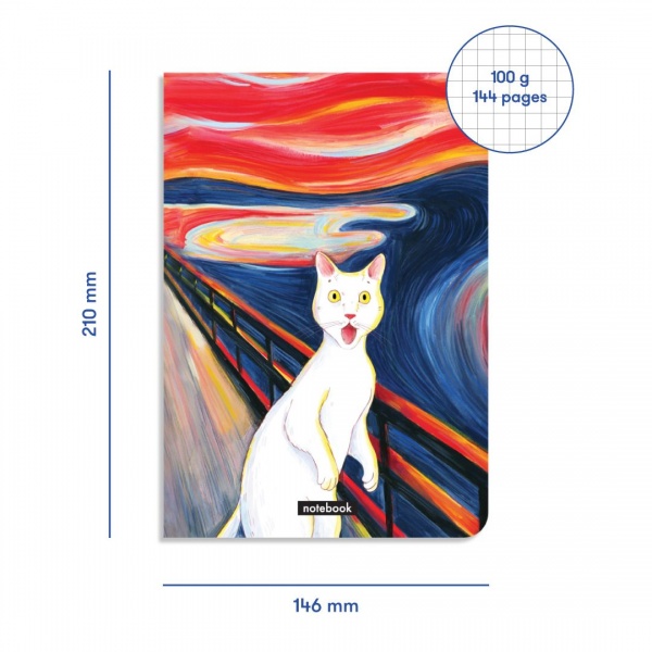 Блокнот в клетку А5 Крик 144 ст. Orner