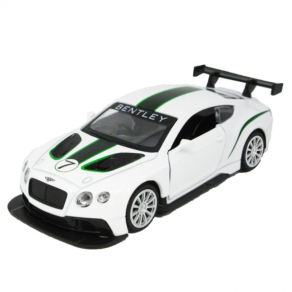Машинка TechnoDrive 1:32 BENTLEY CONTINENTAL GT3 (белый) 250258