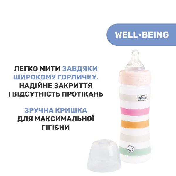 Пляшечка Chicco Well-Being Colors 2м+ 250 мл рожева (28623.11)