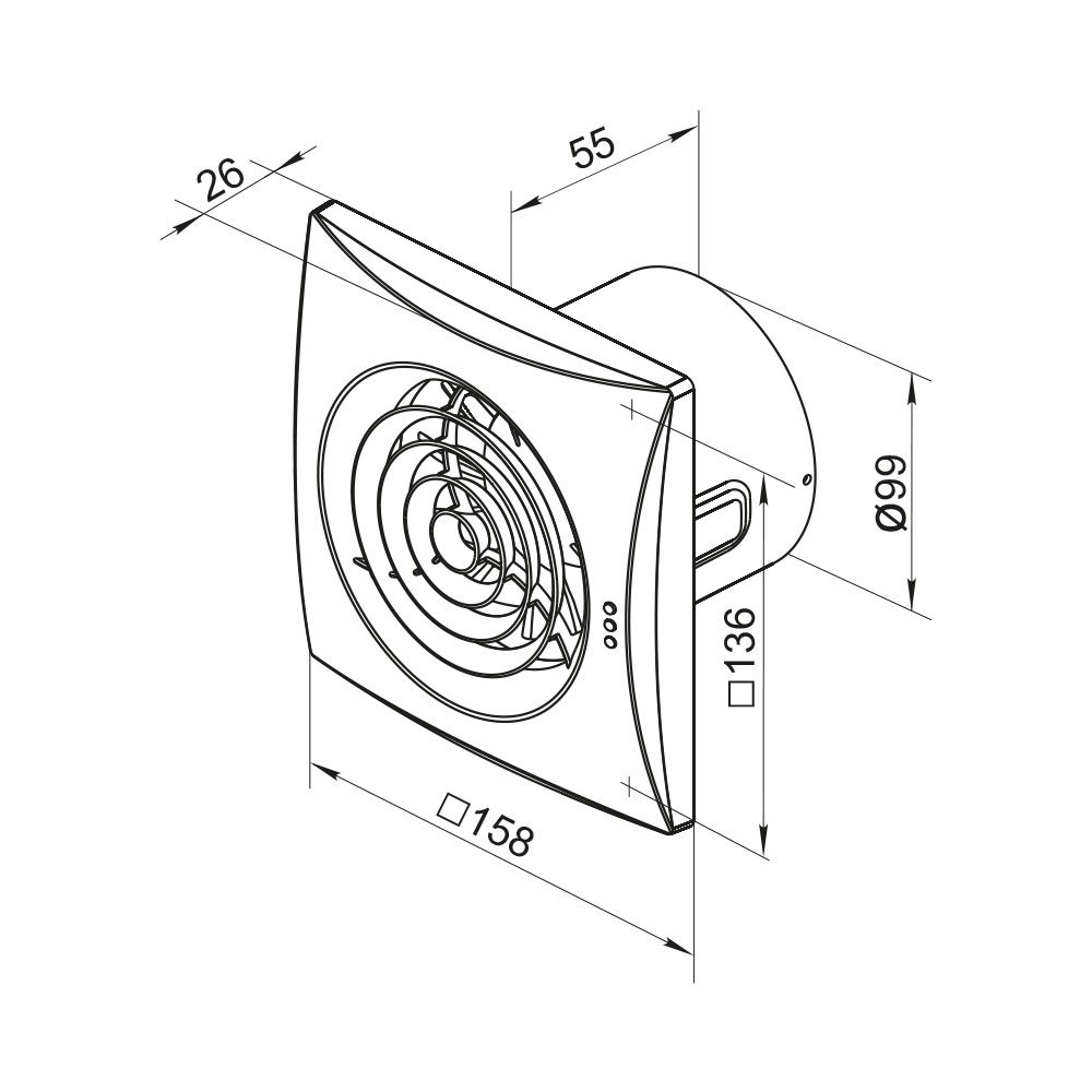 Вытяжной вентилятор Квайт-Майлд 100