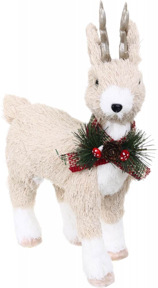 Декорация новогодняя Олень 24x32 см бежевый LX-SL5Y 091B