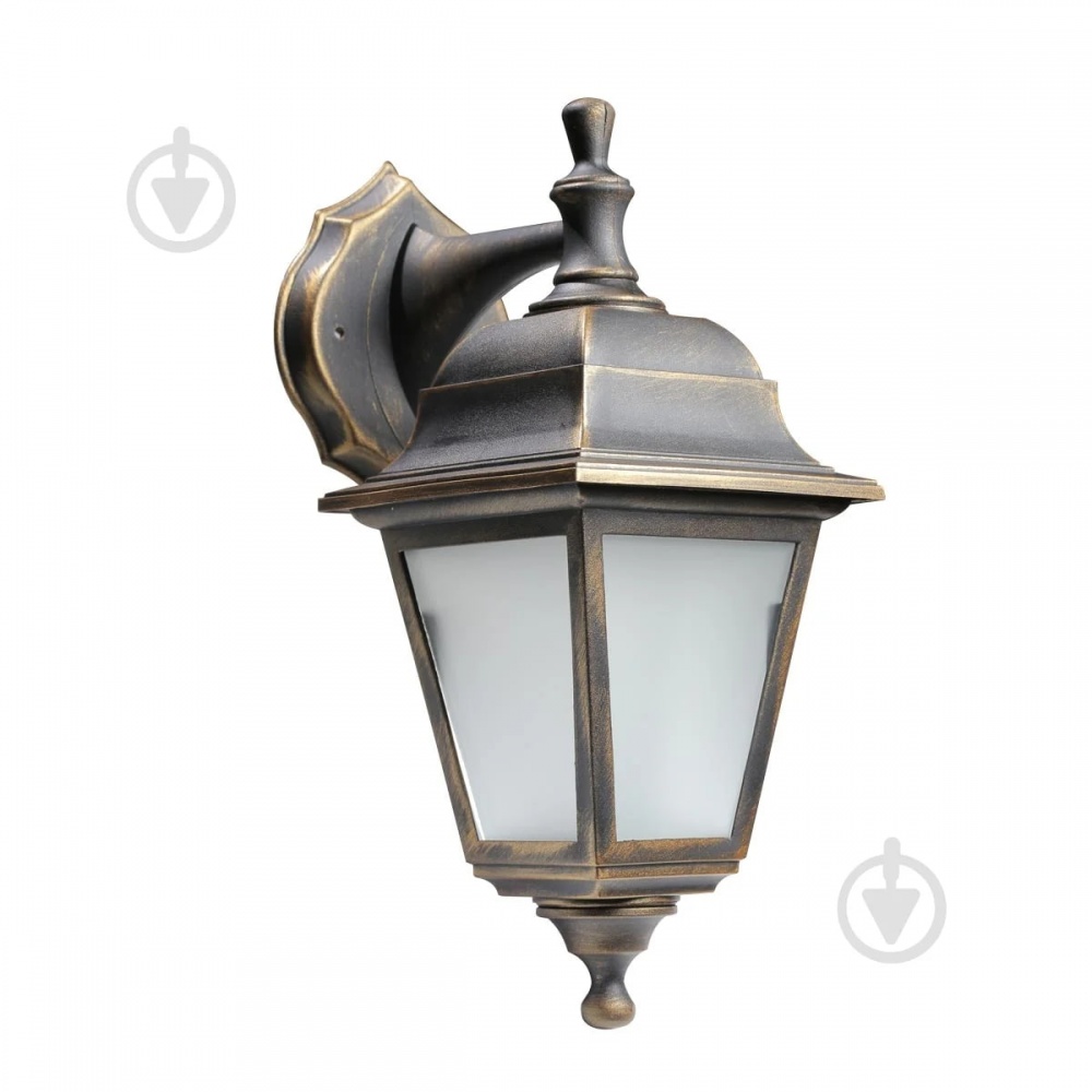 Світильник вуличний декоративний Expert Light Кантрі E27 IP44 антична латунь GAR-1027-TEП