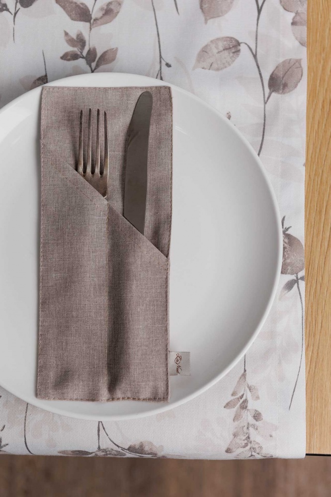 Чехол для приборов La Nuit Шанталь 10x24 см коричневый