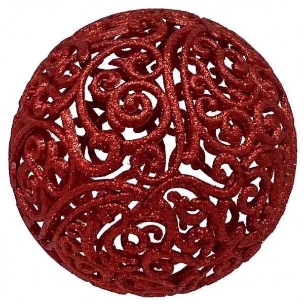 Куля ажурна MISLT d10 см BALL100-11 червоний