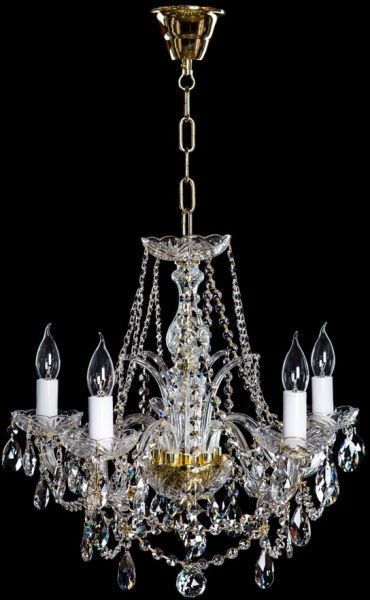 Люстра підвісна Crystal Life 5x40 Вт E14 золото A1116LM-5GO 