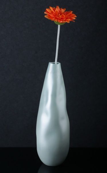 Ваза фаянсовая зеленая Smoosh 20х53 Jomaze