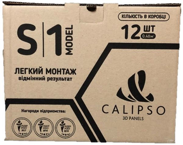 Плитка гипсовая 3D-панель Calipso S-1 0,48 кв.м 