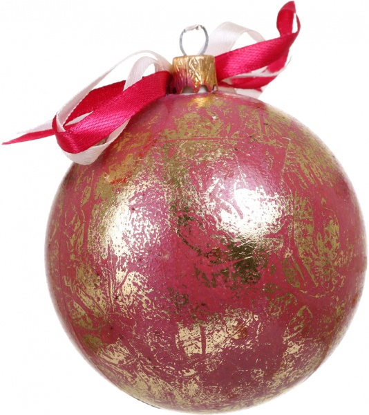 Шар новогодний Декупаж d 80 мм в ассортименте