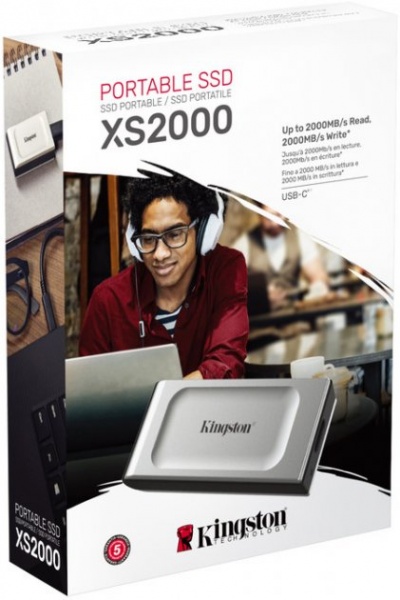 SSD-накопитель Kingston 500GB Portable USB Type-C 3D V-NAND (SXS2000/500G) 