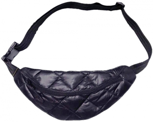 Сумка поясная 4PROFI стеганая черная 14x34 см 4003