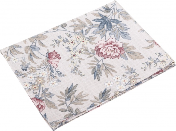 Рушник вафельний півонія 45x60 см Luna кремовий із малюнком 
